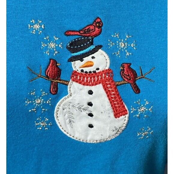 Mccc Sportswear Women Snowman Top Long Sleeves Size S - Picture 3 of 4